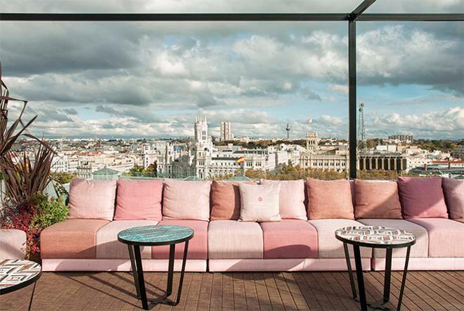 La terraza o 'roof top' de la Casa Suecia, ubicada en la azotea del Hotel NH Collection Madrid Suecia
