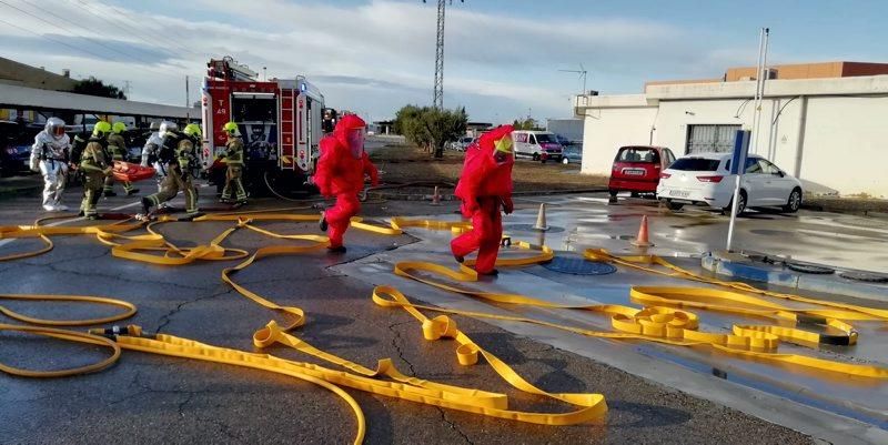 Los Bomberos de Zaragoza realizan un simulacro de fuga de gas