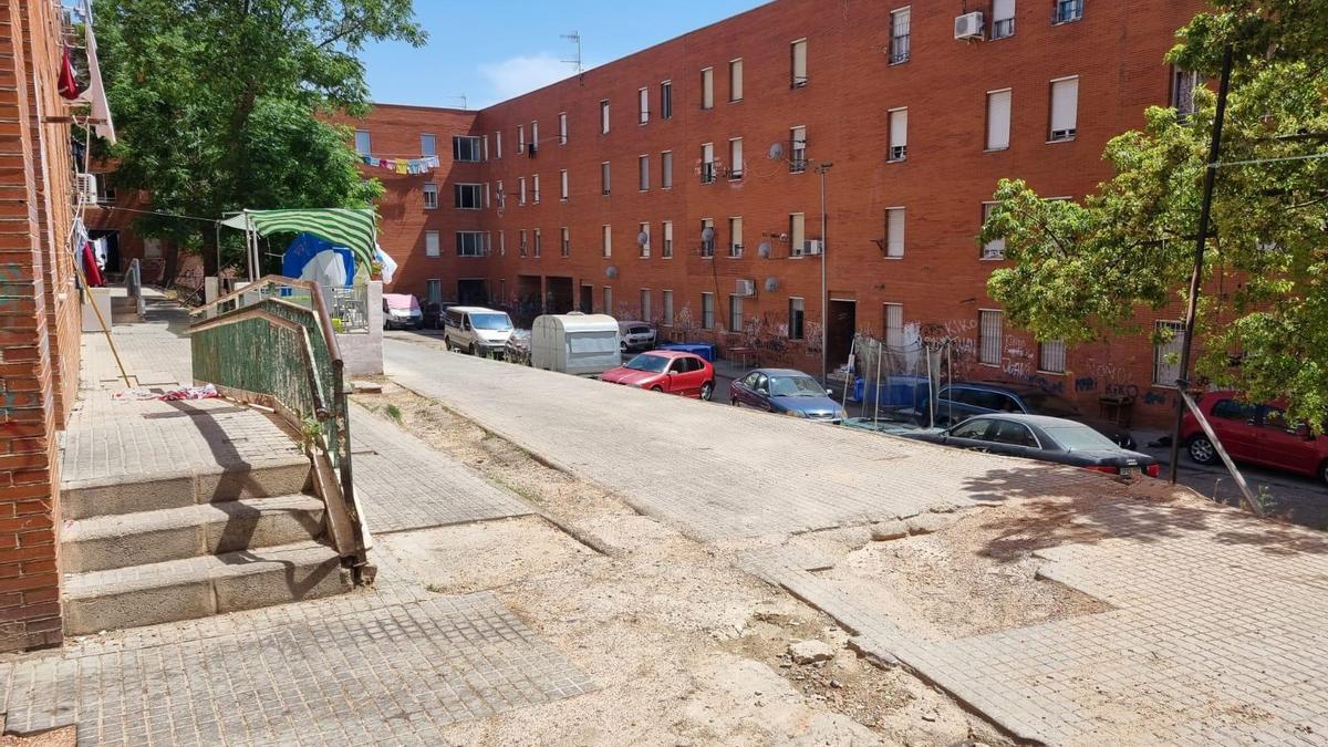 Plaza Toto Estirado, en Los Colorines, donde ocurrió el tiroteo en septiembre de 2020.