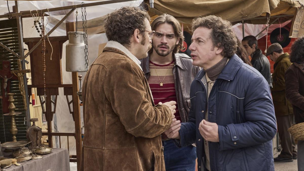 Raúl Arévalo, Gabriel Guevara y Vito Sanz, en 'Por cien millones'