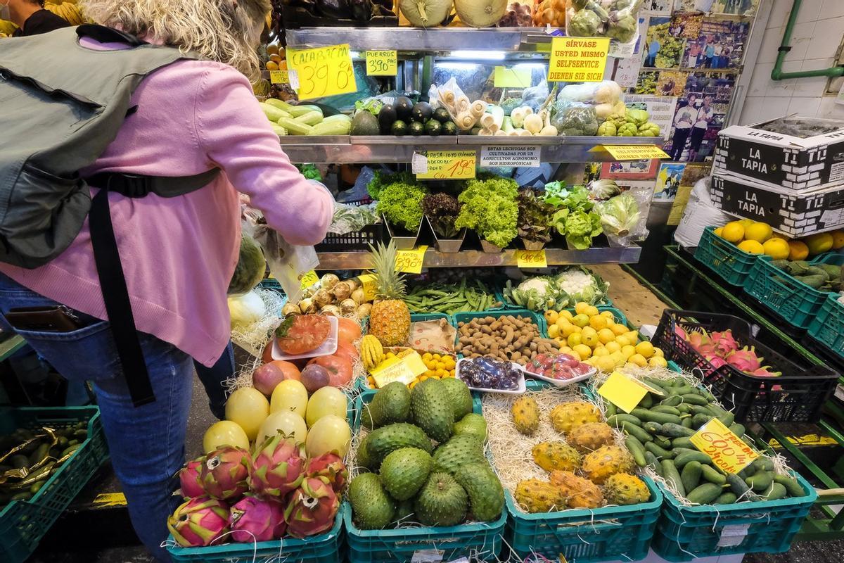 Frutas y verduras exóticas en el Mercado de Vegueta