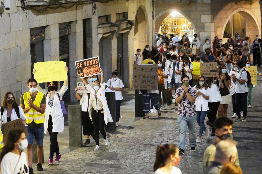 Protesta a Girona en l'últim dia de vaga dels metges residents