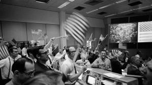 JULIO 2019. 50 ANIVERSARIO DE LA LLEGADA DEL HOMBRE A LA LUNA. Imagen de la sala de control de la misión Apollo 11. FUENTE: NASA
