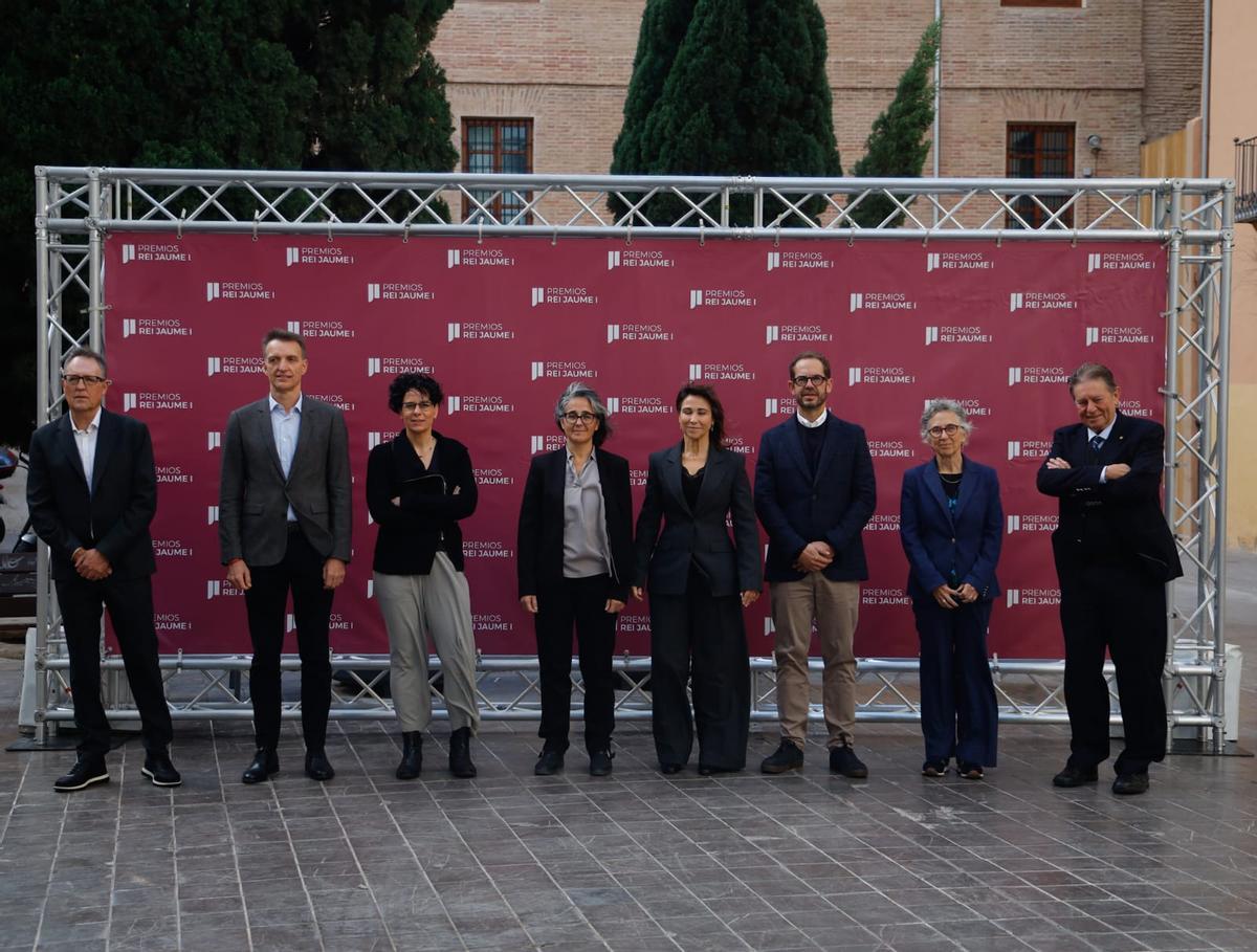 Los premiados en los Premios Rei Jaume I en la rueda de prensa