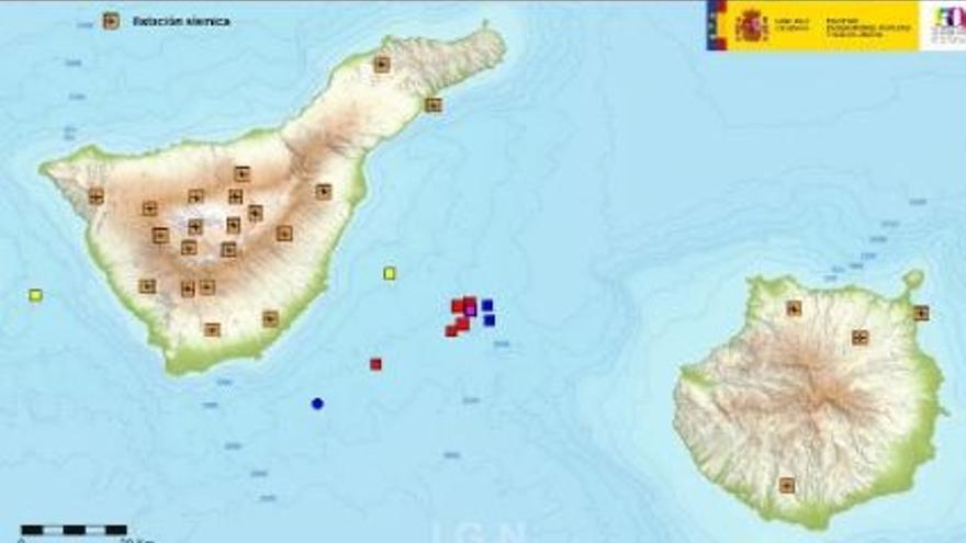 Detectados ocho terremotos entre Gran Canaria y Tenerife