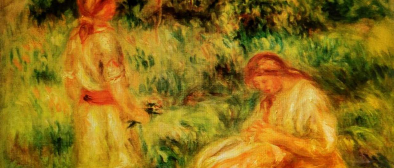 La obra de Renoir Femme et jeune fille dans un paysage.