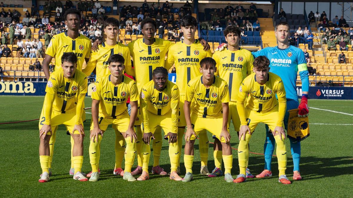 El once del Villarreal que ganó por 2-0 al Copenhague en la UEFA Youth League.