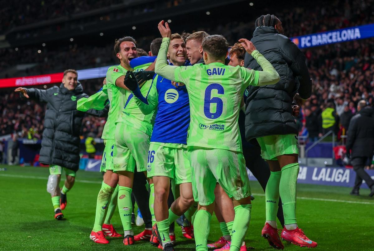 La tremenda celebración del Barça tras remontar al Atlético