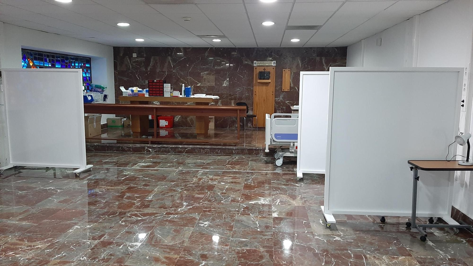 Así ha habilitado el Hospital General la cafetería y la capilla para enfermos sin covid-19