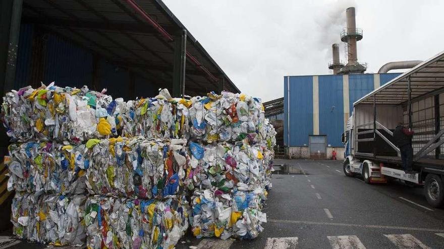 Vista de residuos tratados en la planta de Sogama, en el municipio de Cerceda.