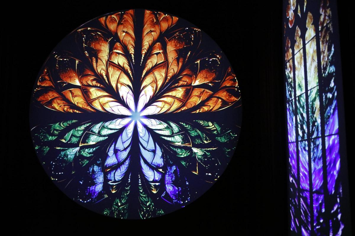 Das animierte Fenster in der „Kirche“.