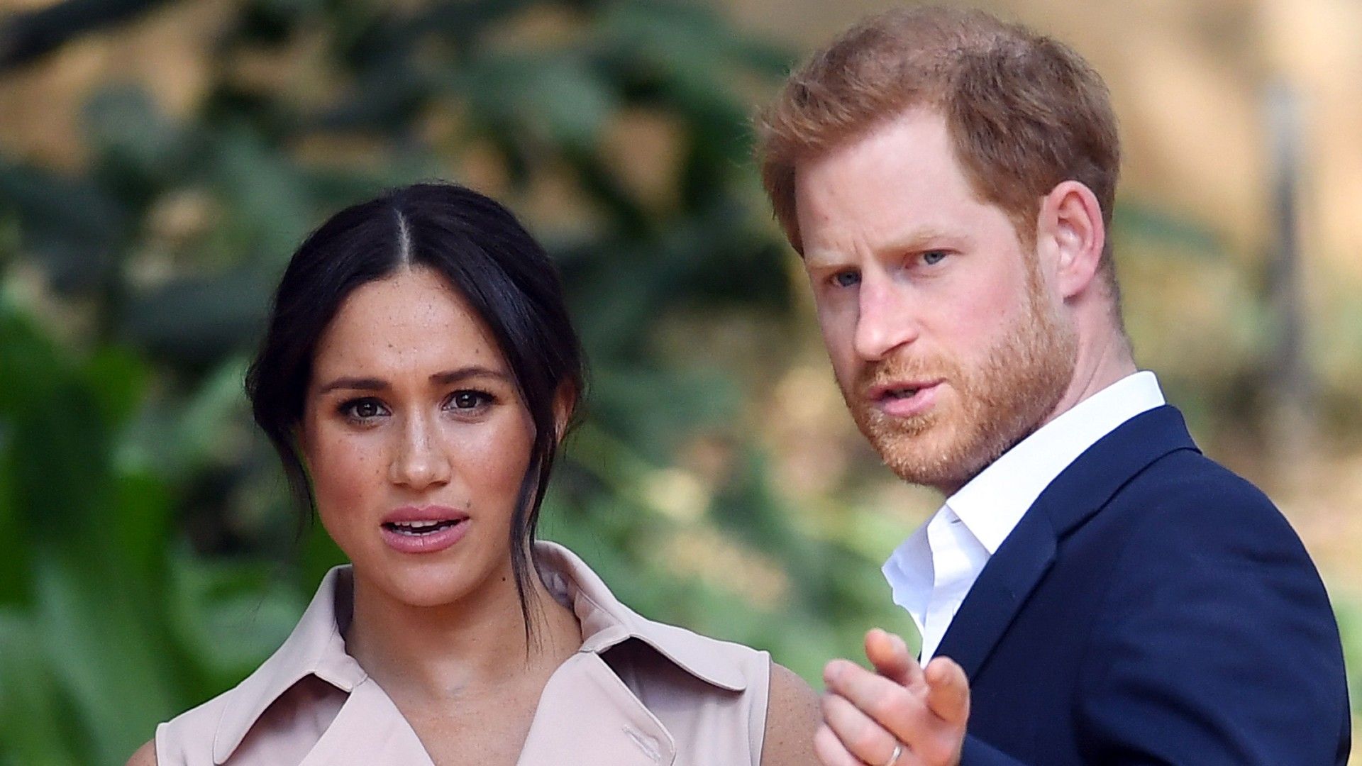 Meghan Markle y el príncipe Enrique de Inglaterra en Johannesburgo, en octubre de 2019.