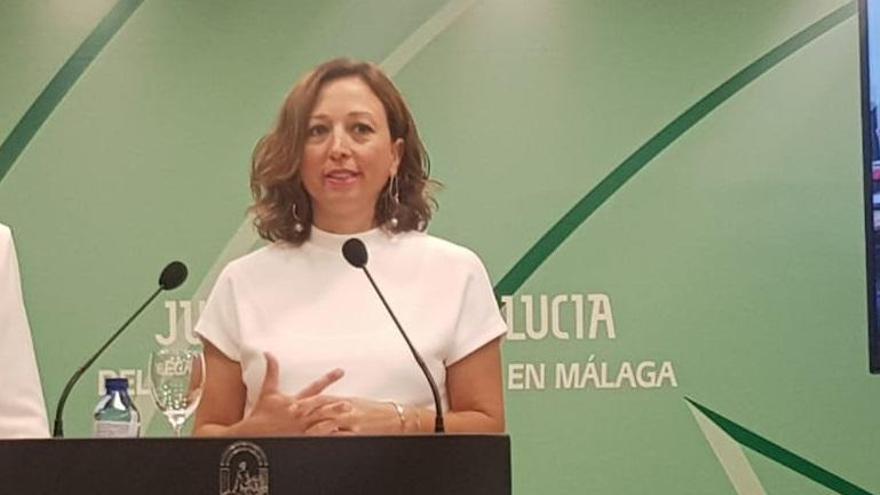 La delegada del Gobierno Andaluz, Patricia Navarro, en la rueda de prensa