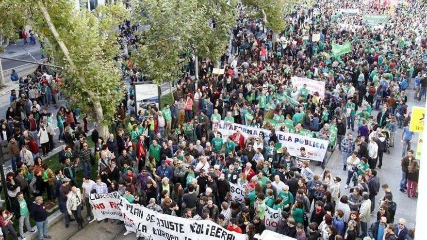 Unos treinta colectivos debaten en Zaragoza sobre la estrategia de Marea Ciudadana