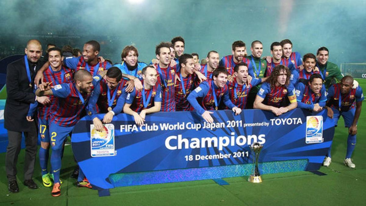 El FC Barcelona se proclamó campeón del Mundial de Clubes 2011 ante el Santos