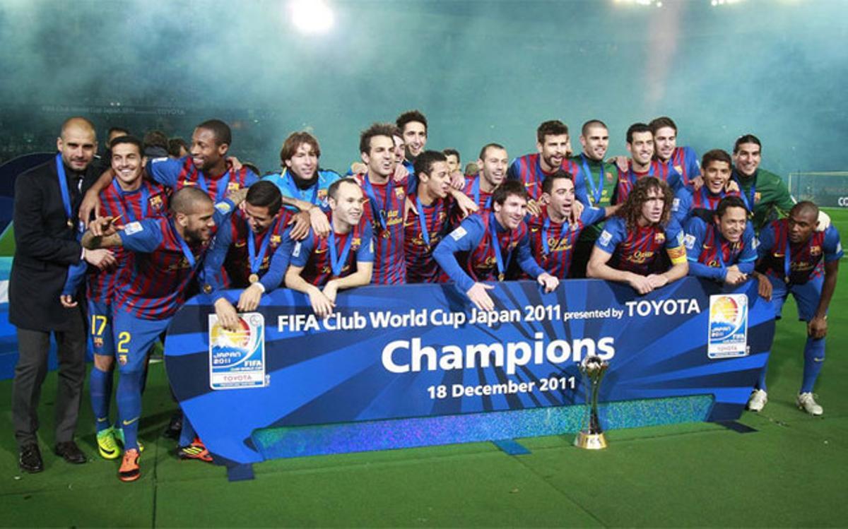 El FC Barcelona se proclamó campeón del Mundial de Clubes 2011 ante el Santos
