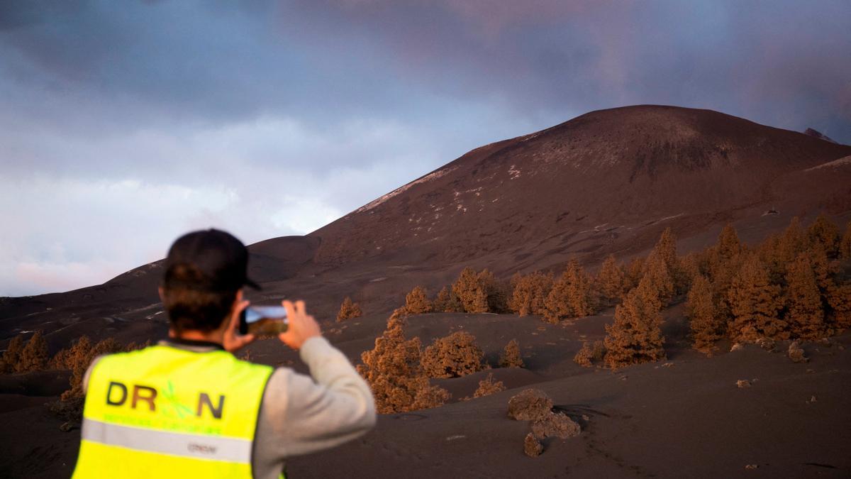 Calma en el volcán de La Palma