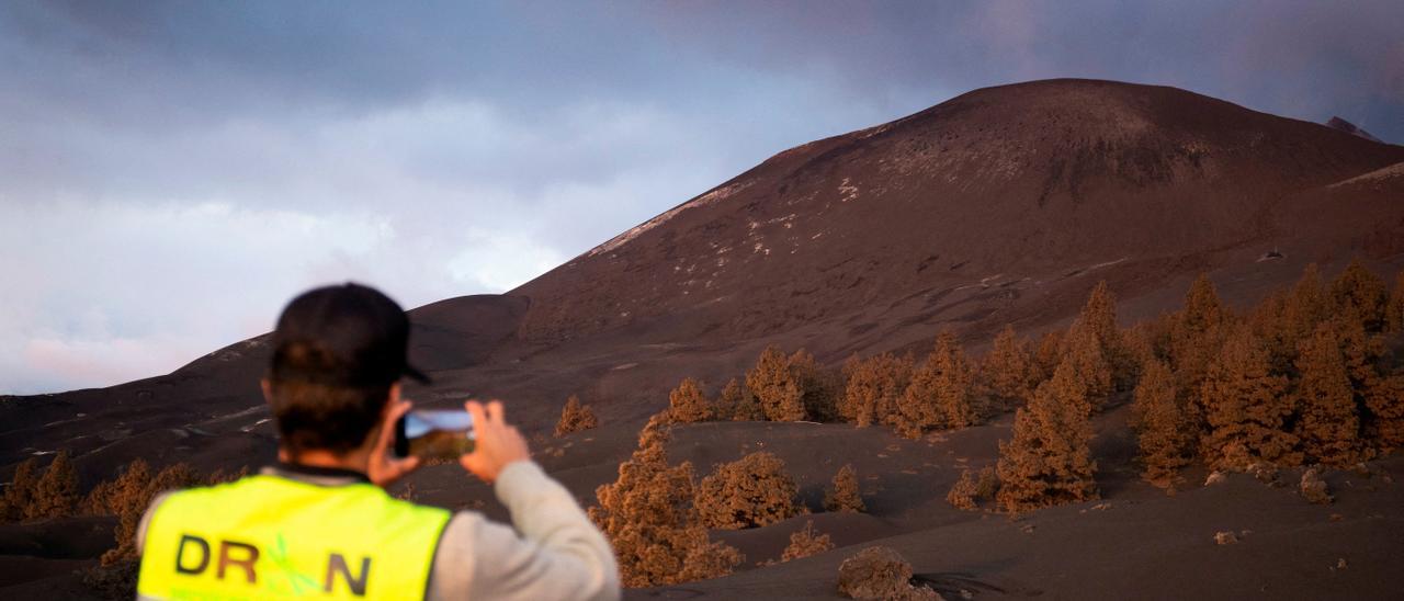 Calma en el volcán de La Palma