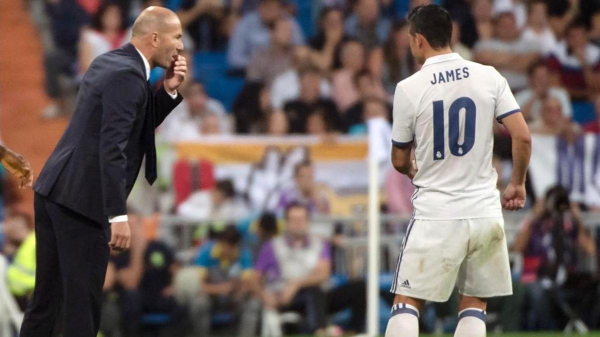 Zidane y James volvieron a protagonizar otro incidente