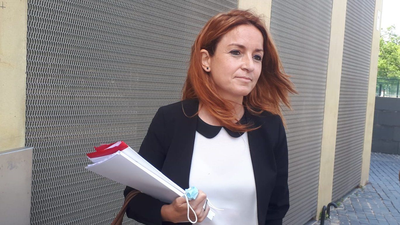 Noelia Romero, a la salida del juicio laboral por su despido