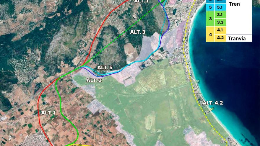 El Govern ultima el trazado de la prolongación del tren hasta el Port d&#039;Alcúdia