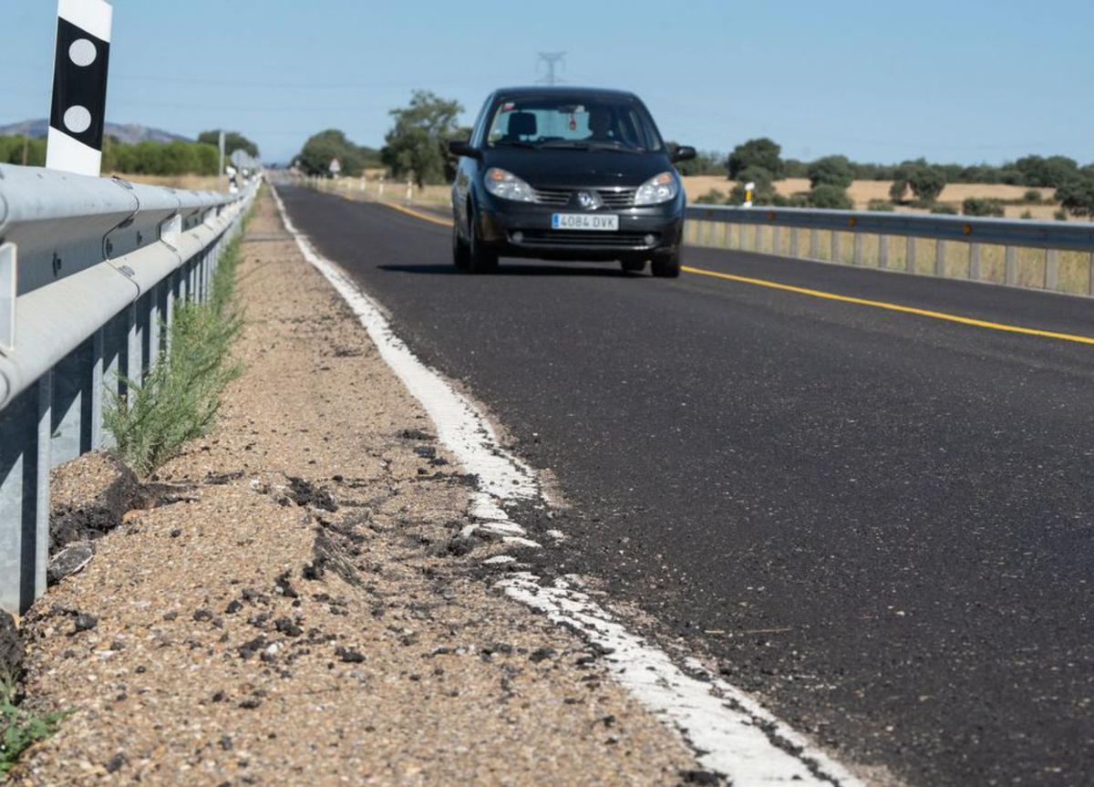 Blando en la carretera reciñen asfaltada. | J. L. Fernández