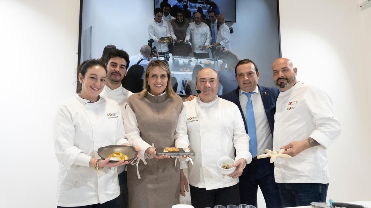 Marta Barrachina y Andrés Martínez junto a chefs Estrellas Michelin de la provincia