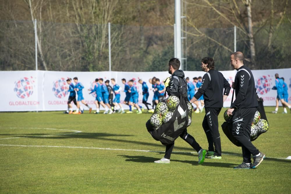 Generelo dirige su primer entrenamiento del Real Oviedo