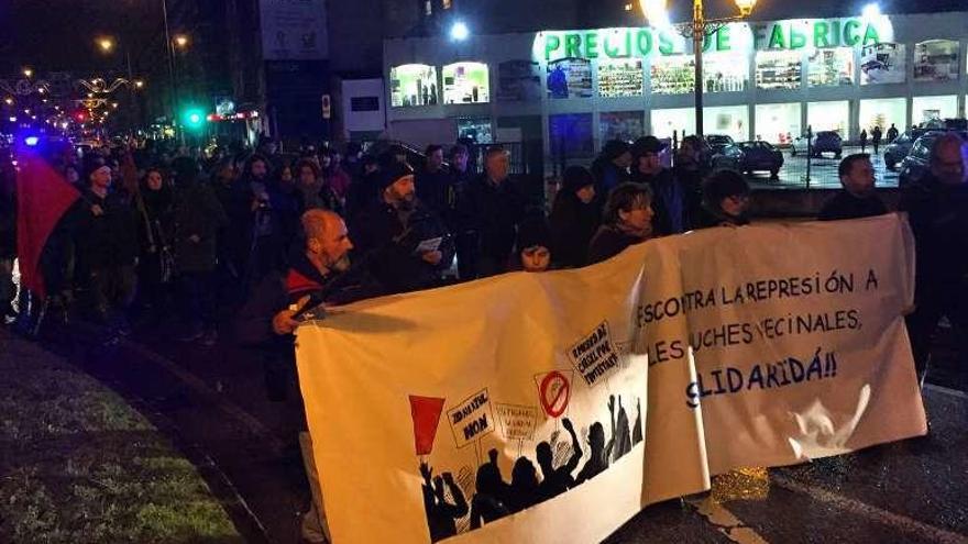 La manifestación de ayer en Lugones.