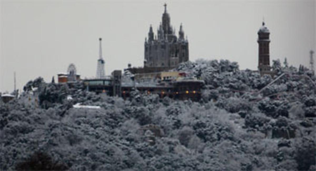 El Tibidabo, aquest matí. El Tibidabo, aquest matí.