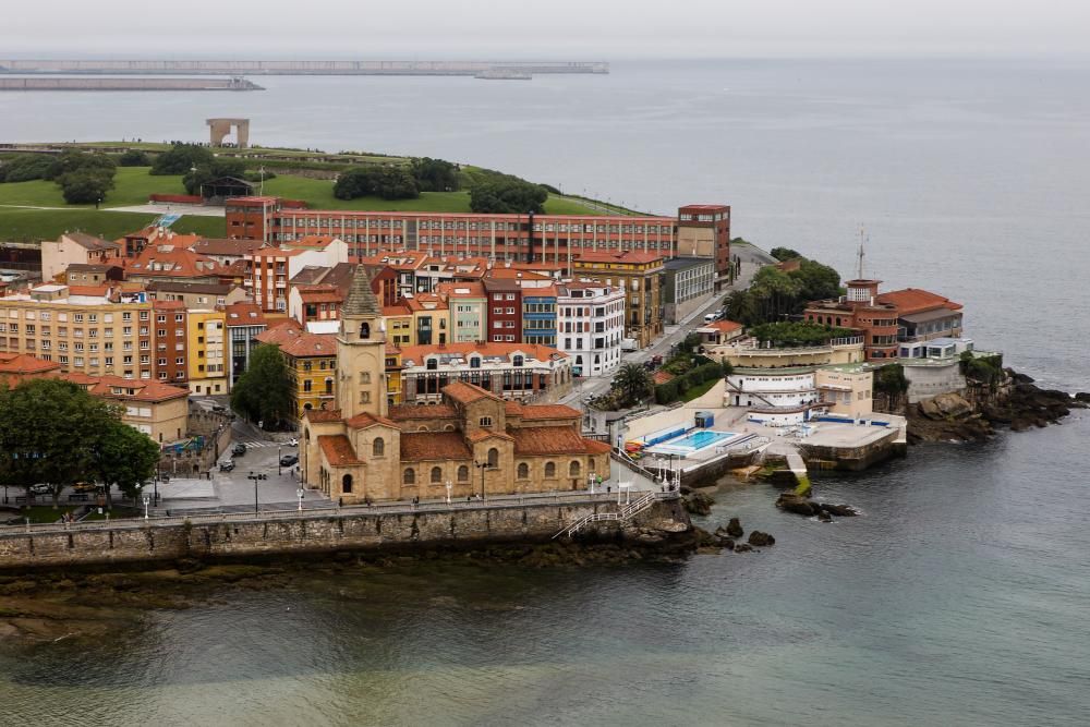 Gijón desde un dirigible