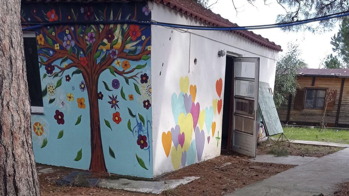 Una de las edificaciones del nuevo campo de refugiados en la isla de Lesbos.