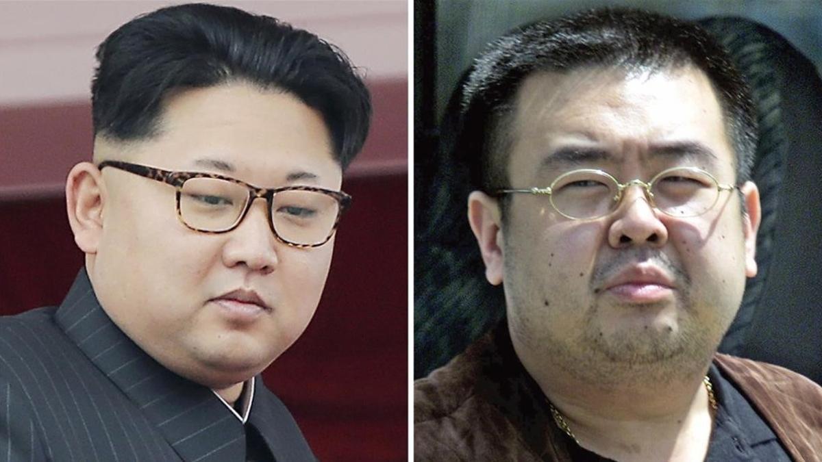 Combinación de fotos de Kim Jong-un (izq) y Kim Jong-nam.