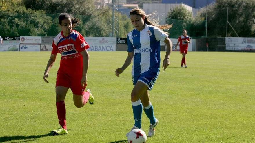 Partido de fútbol disputado entre el Deportivo Abanca y el Sárdoma en Ponte dos Brozos.