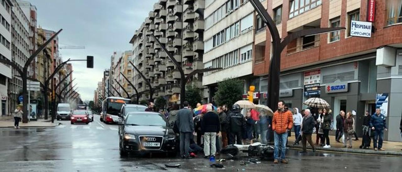 Accidente en la avenida de la Constitución.