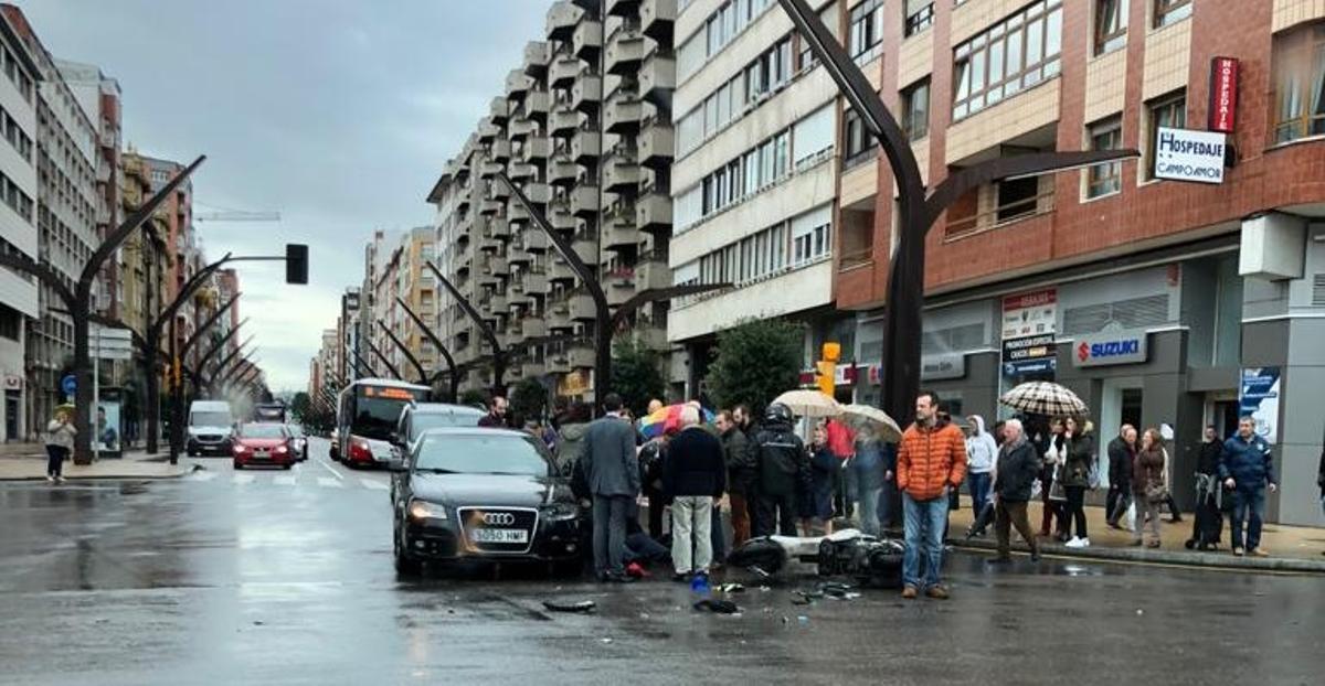 Accidente en la avenida de la Constitución.
