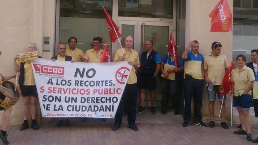 Una de las protestas del personal de Correos.