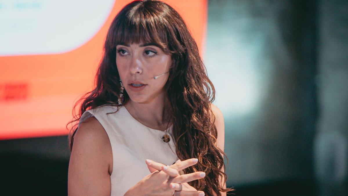 Odile Antonio-Baez, productora ejecutiva y socia de Pecado Films y Suculenta producciones durante el encuentro organizado por PROEXCA en Sevilla el pasado julio