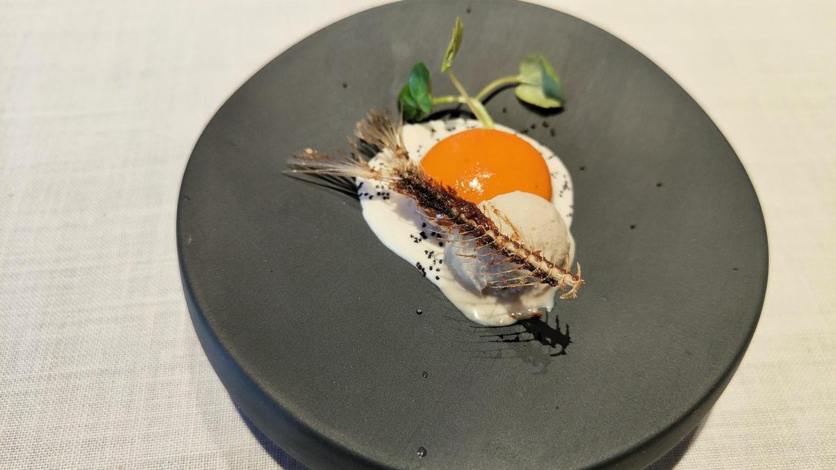 El ravioli de escalivada con helado de anchoa de Malena.