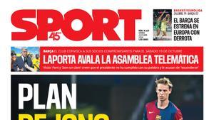 La portada de SPORT de hoy