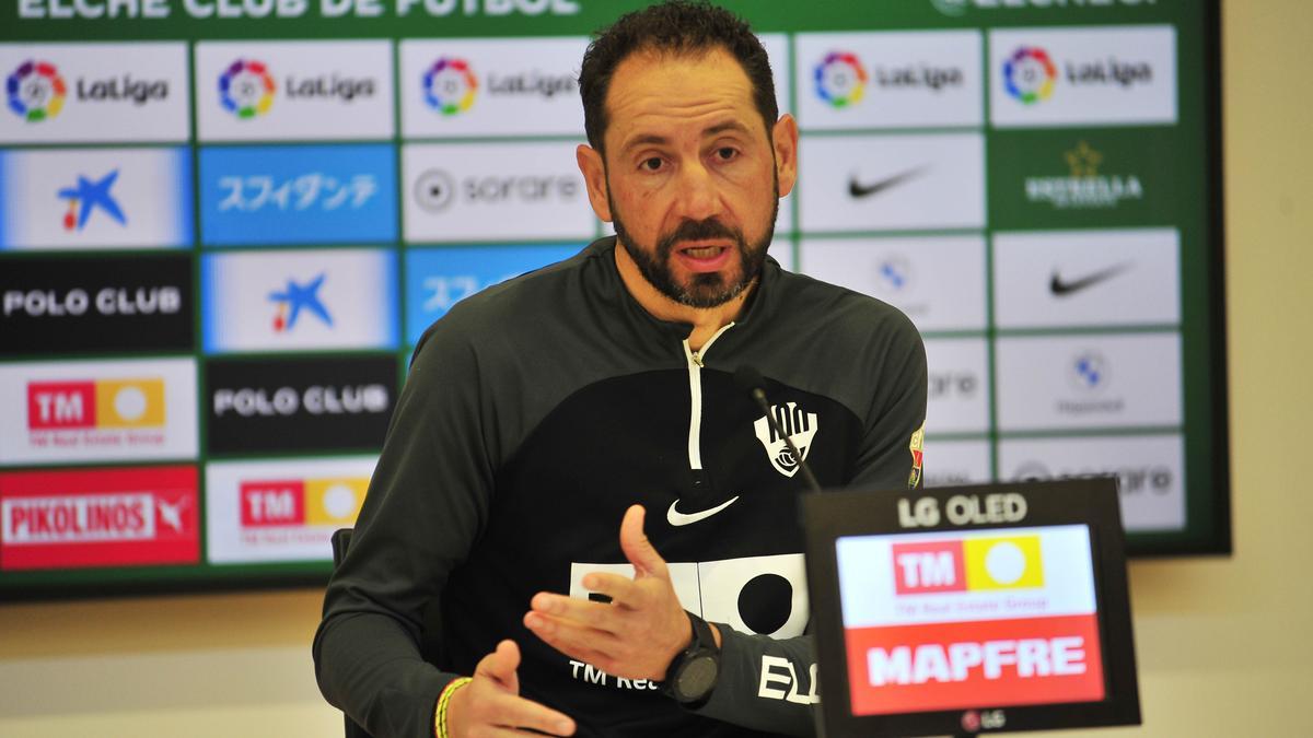 Pablo Machín, el pasado viernes, en su rueda de prensa previa al partido frente a la Real Sociedad