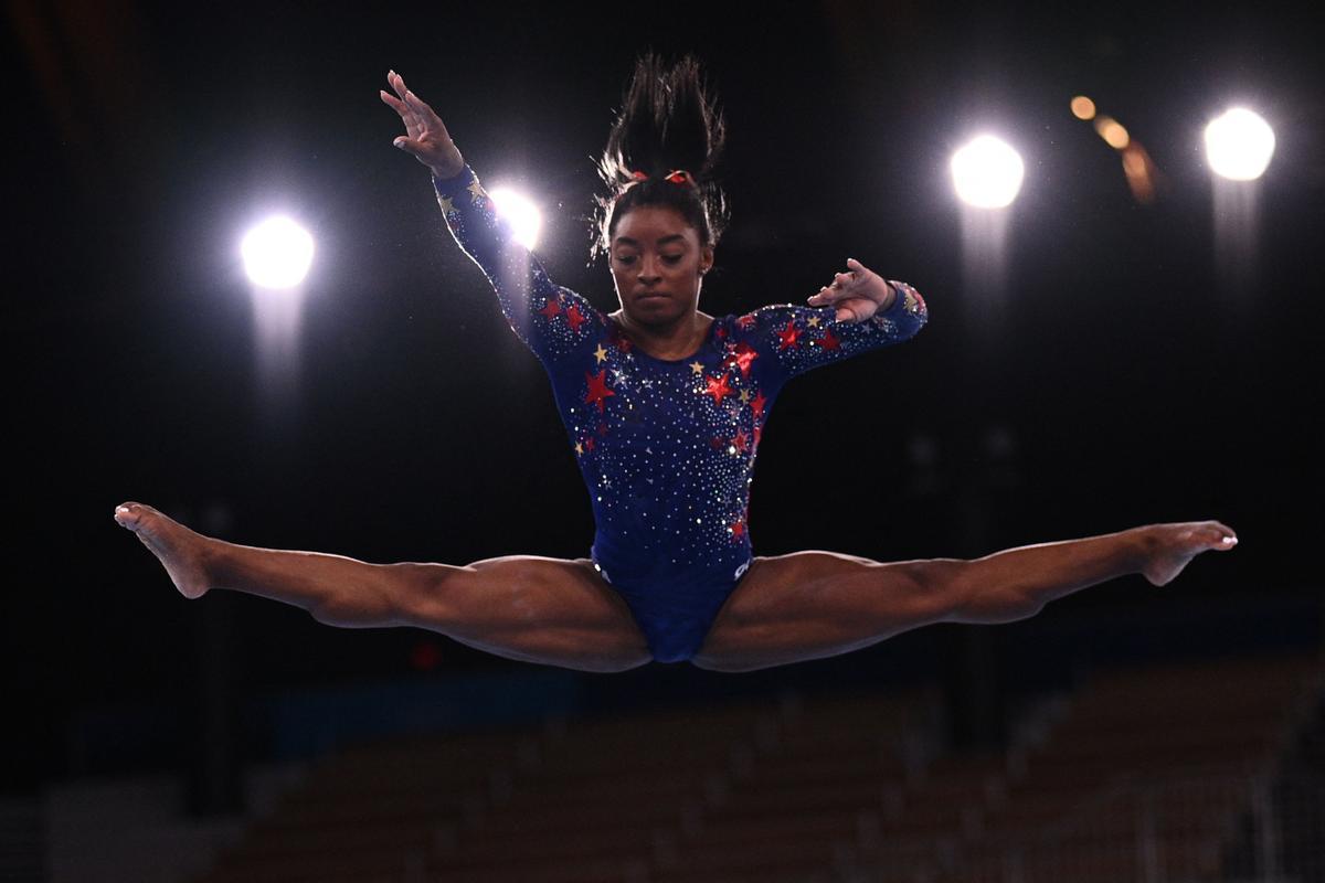 La gimnasta Simone Biles, en acción en una de las pruebas.