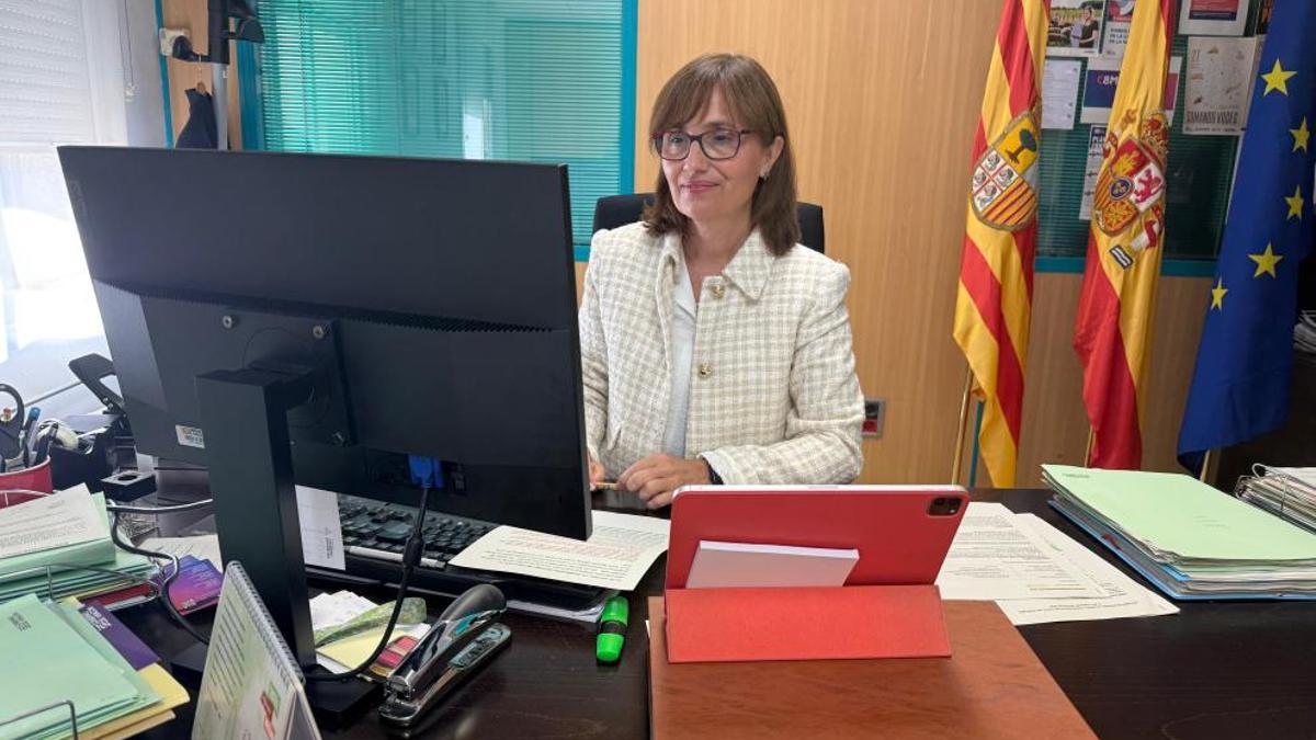 La directora del IAM, María Antoñanzas, este viernes durante la sectorial.