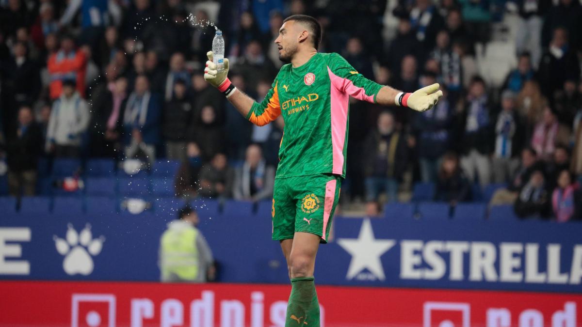 Gazzaniga, en el duelo contra el Espanyol
