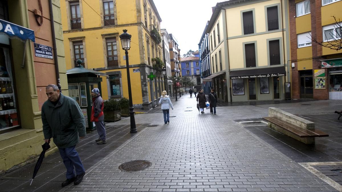 Por las calles del municipio de Carreño.