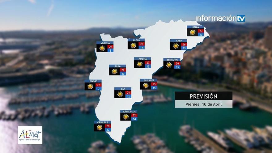Alicante roza los 30°C en un inicio de abril puramente veraniego