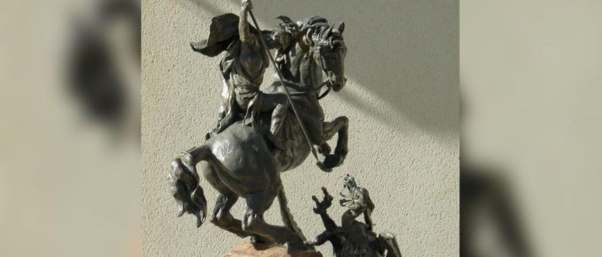 Maqueta del monumento, que puede verse en Tiendas Rojo.