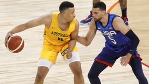 Dante Exum, en acción en los pasado Juegos de Tokio ante el estadounidense Zach Lavine