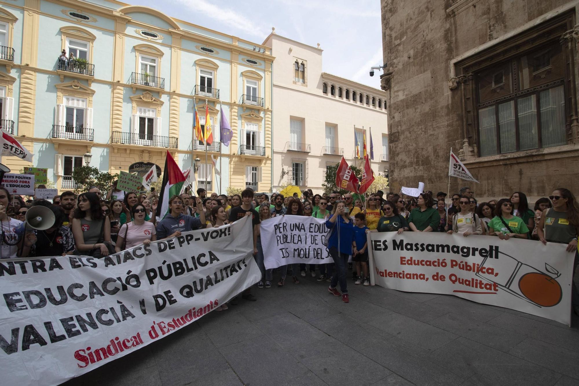 La huelga educativa en València, en imágenes