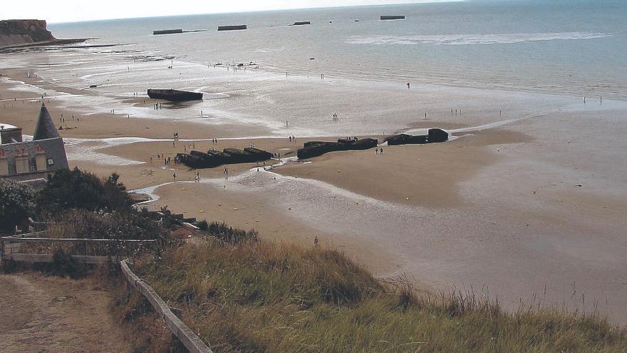 Playa de Arromanches-les-Bains en Normandía.